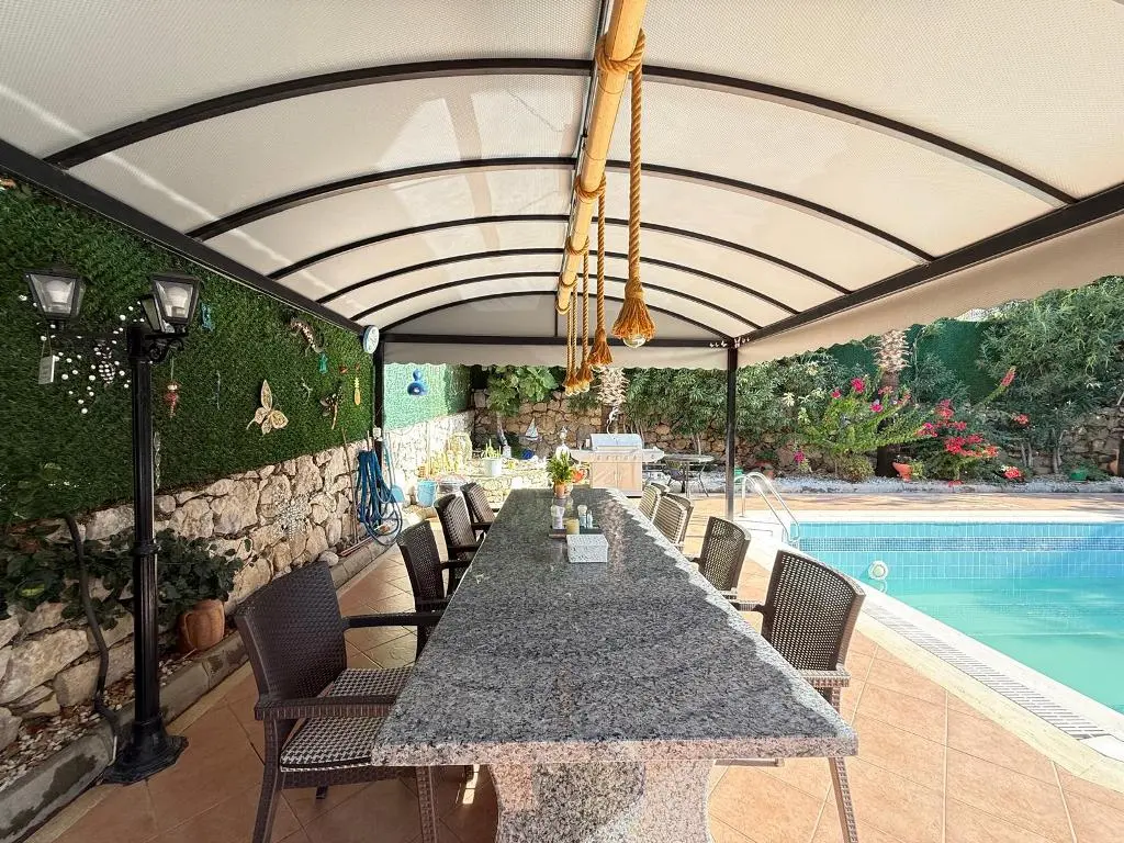 Shaded terrace